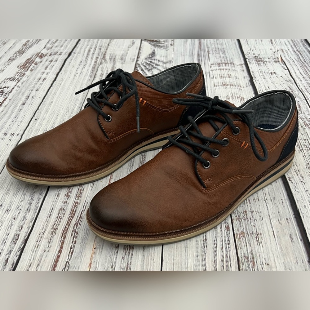 Sonoma Goods For Life Freer Ortholite Eco Cognac Oxford Dress Shoes